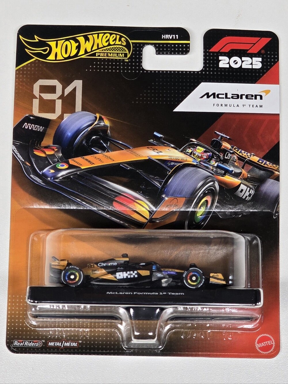 Hot Wheels Premium 2025 McLaren Formula1 Team #81 1:64